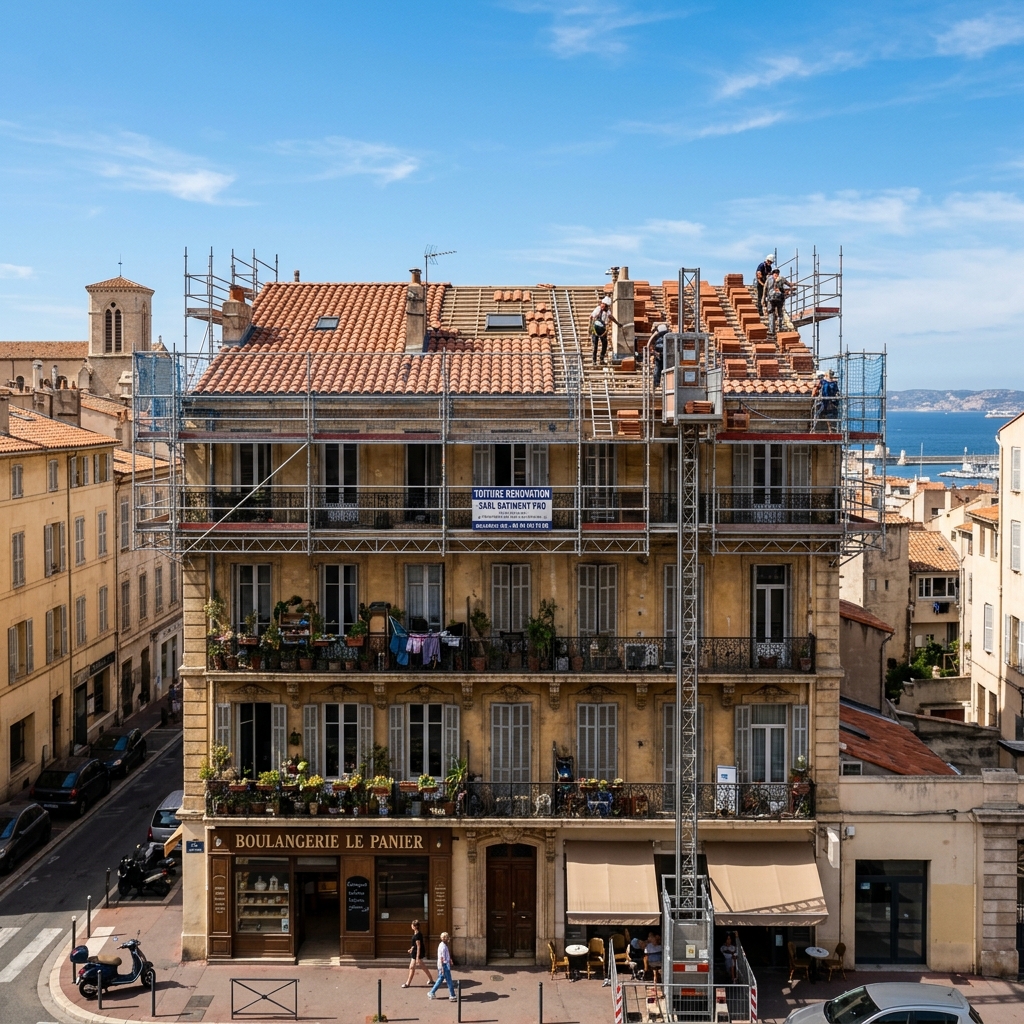 Toiture en copropriété à Marseille : vote AG, répartition des charges et subventions